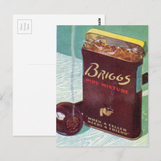 Tabakstabak van het mengsel van briggs briefkaart (Voorkant / Achterkant)