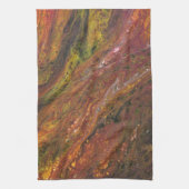 Tabarin 3 Warm Rood Groen Abstract Handdoek (Verticaal)