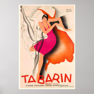 Tabarin Nachtclub Parijs Frankrijk Vintage Reclame Poster