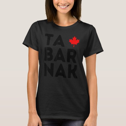 Tabarnak French Canadian Language Flag Canada Mapl T-shirt (Voorkant)
