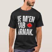 Tabarnak French Canadian Language Flag Canada Mapl T-shirt (Voorkant)