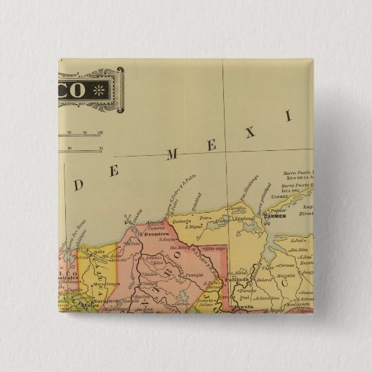 Tabasco Vierkante Button 5,1 Cm (Voorkant)