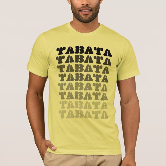 Tabata op het T-shirt Lemon Bella Canvas (Voorkant)