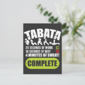 Tabata Workout Fitness Bootcamp Cardio Briefkaart (Staand voorkant)
