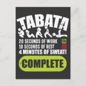 Tabata Workout Fitness Bootcamp Cardio Briefkaart (Voorkant)