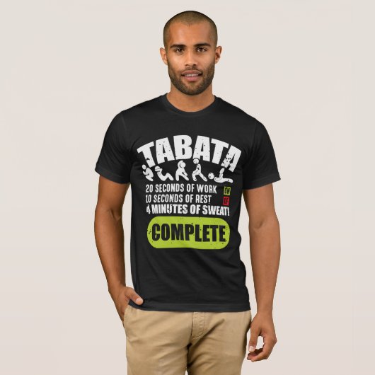 Tabata Workout Fitness Bootcamp Cardio T-shirt (Voorkant volledig)