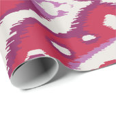 Tabatpatronen met kleurrijke rode en paarse ikat cadeaupapier (Rol Hoek)