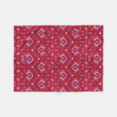 Tabatpatronen met kleurrijke rode en paarse ikat fleece deken (Voorkant (Horizontaal))