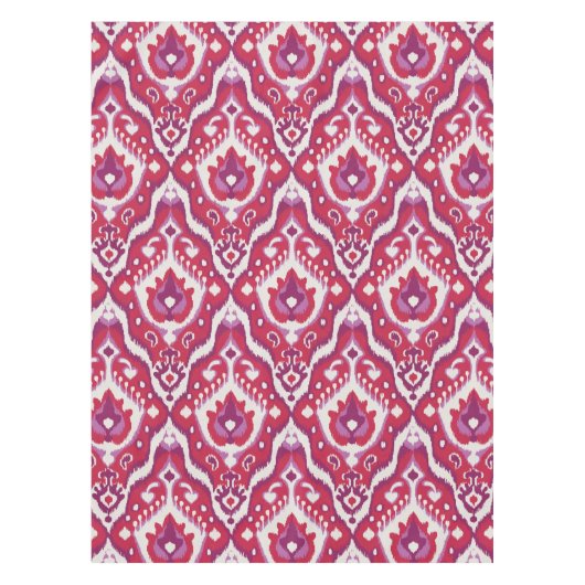 Tabatpatronen met kleurrijke rode en paarse ikat tafelkleed (Voorkant)