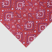 Tabatpatronen met kleurrijke rode en paarse ikat tissuepapier (Detail)