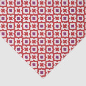 Tabatpatronen met kleurrijke rode en paarse ikat tissuepapier (Detail)