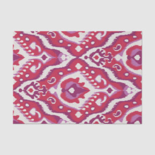 Tabatpatronen met kleurrijke rode en paarse ikat tissuepapier