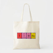 Tabbe periodieke tabelnaam canvas tas (Voorkant)