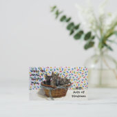 Tabbietenmand- Kaarten (grootte Visitekaartje) Visitekaartje (Staand voorkant)