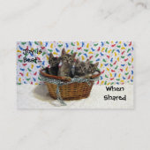 Tabbietenmand- Kaarten (grootte Visitekaartje) Visitekaartje (Achterkant)