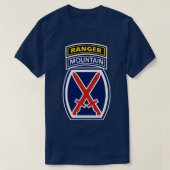 Tabblad 10e bergdivisie t-shirt (Design voorkant)