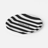 Tabblad Afbeelding zwart en wit strepen aangepaste Papieren Bordje (Gekanteld)