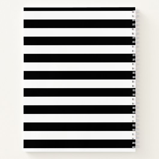 Tabblad Black Stripes - Roze mosterd - Naam Notitieboek (Achterkant)