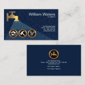 Tabblad Creative Blue Bubbles Plumber's stromende Visitekaartje (Voorkant / Achterkant)