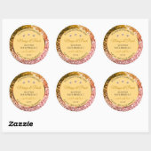 Tabblad Gold Glitter Product Labels Rhinestones (Vel)