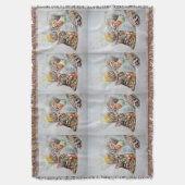 Tabblad Kat Waterverf Katten Kunstet Throw Rug Deken (Voorkant Verticaal)