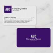 Tabblad Kleur - Diep Paars (Gold) Visitekaartje (Voorkant / Achterkant)