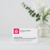 Tabblad Kleur - Neon Red Visitekaartje (Staand voorkant)