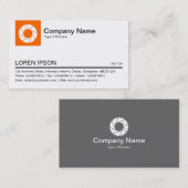 Tabblad Kleur - Oranje - symbool witte opening Visitekaartje (Voorkant / Achterkant)