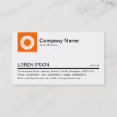 Tabblad Kleur - Oranje - symbool witte opening Visitekaartje (Voorkant)