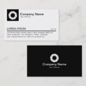 Tabblad Kleur - White Aperture Symbol - Zwart Visitekaartje (Voorkant / Achterkant)