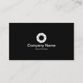 Tabblad Kleur - White Aperture Symbol - Zwart Visitekaartje (Achterkant)