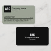 Tabblad Kleur - Zwart en Warm grijs a3ac99 Visitekaartje (Voorkant / Achterkant)