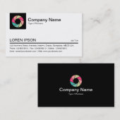 Tabblad Kleur - Zwart - Kleurbeeldschermsymbool Visitekaartje (Voorkant / Achterkant)