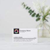 Tabblad Kleur - Zwart - Kleurbeeldschermsymbool Visitekaartje (Staand voorkant)