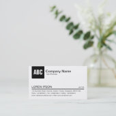 Tabblad Kleur - zwart Visitekaartje (Staand voorkant)