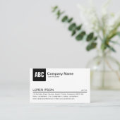 Tabblad Kleur - zwart Visitekaartje (Staand voorkant)