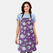tabblad met vectorelementen Garden Tea Party Schort (Gedragen)