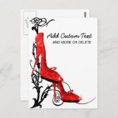 Tabblad Optisch rood op hoog niveau Kunstontwerp Briefkaart (Voorkant / Achterkant)