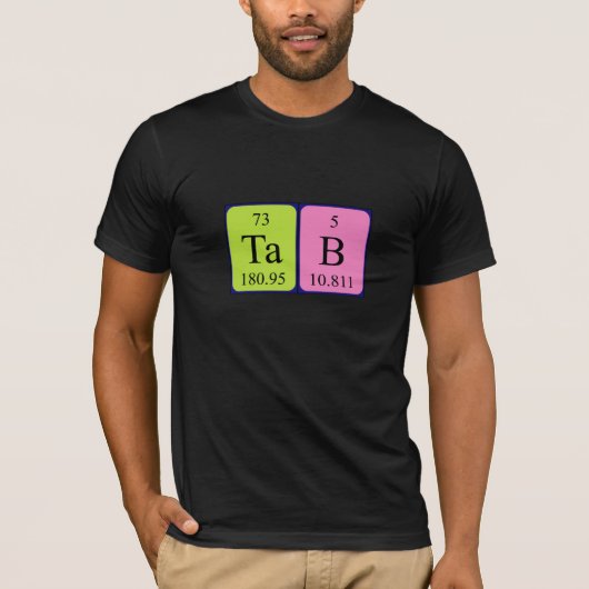 Tabblad periodieke tabelnaam shirt (Voorkant)