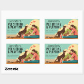 Tabblad Petsitage & Playtime Dog Business Sticker (Vel)
