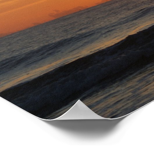 Tabblad poster van zeestrandzonsopgang (Hoek)