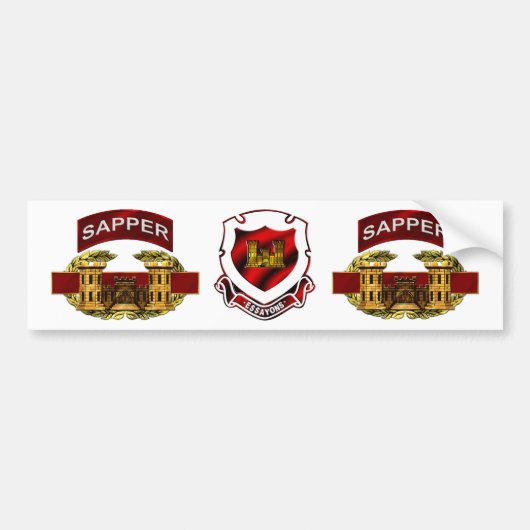 Tabblad Sapper met CEB en CREST Bumpersticker (Voorkant)