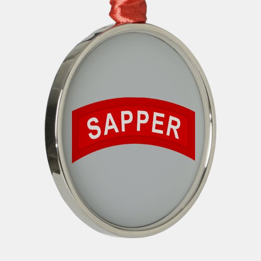 Tabblad SAPPER Metalen Ornament (Rechts)