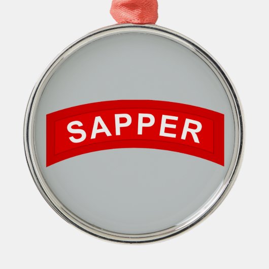 Tabblad SAPPER Metalen Ornament (Voorkant)