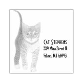 Tabby aangepaste houten stempel met tekst (Afrduk)