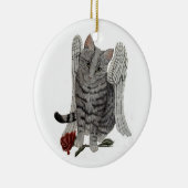 Tabby Angel Cat-versiering Keramisch Ornament (Rechts)