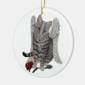 Tabby Angel Cat-versiering Keramisch Ornament (Links)