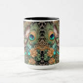 Tabby Bengalen Kat Bloemenkunst Mok (Midden)