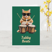 Tabby Bongo Player Kaart (Gele Bloem)