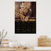 Tabby Cat 2026 Calendar Poster (Keuken)